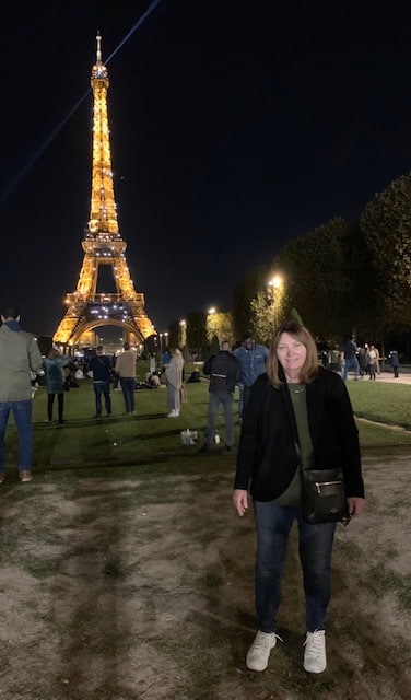 Loretta Ellsworth at Eiffel Tower, Paris
